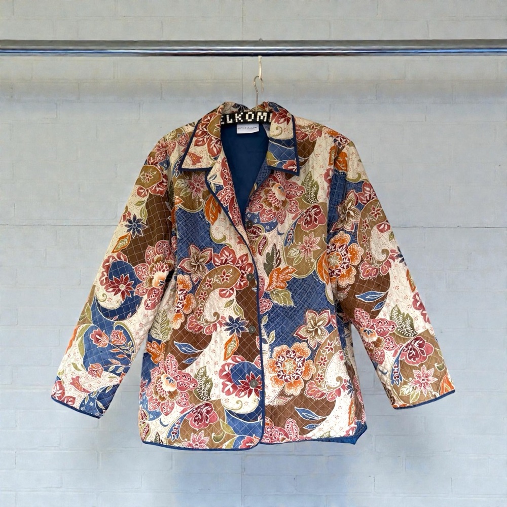 Floral Silk Blazer